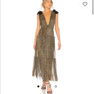 Sabina Musayev Ray Dress in Gold